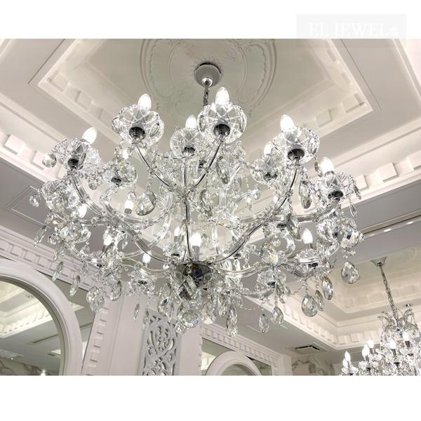 最新の海外インテリア照明の納品事例集 | A結婚式場のクロームカラーのスタイリッシュなシャンデリア|結婚式場 最新の海外インテリア照明の納品事例集 | A結婚式場のクロームカラーのスタイリッシュなシャンデリア|結婚式場