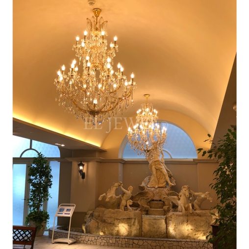 インテリア照明の納品実績 | 高級感溢れるマリアテレサ型シャンデリア｜名古屋市アニヴェルセル
