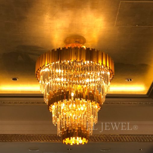 インテリア照明の納品実績 | ゴールドのゴージャスなデザイン照明｜名古屋の高級タワーマンション
