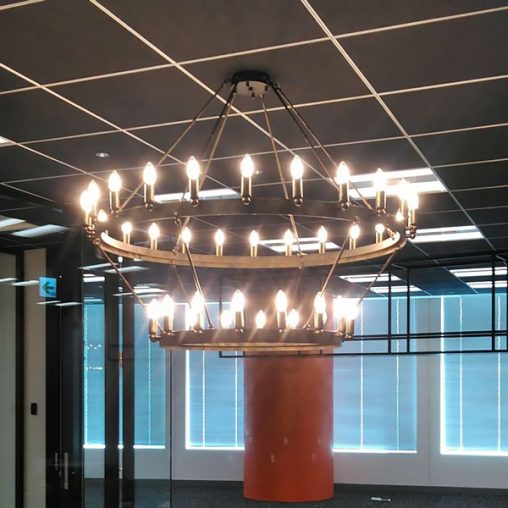 インテリア照明の納品実績 | 六本木ヒルズの事務所・オフィス｜フープ型のインテリア照明