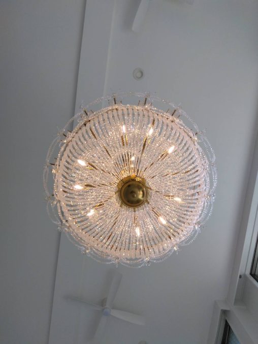 インテリア照明の納品実績 | 個人様邸のエンパイアスタイルのクリスタルシャンデリアを納品しました。