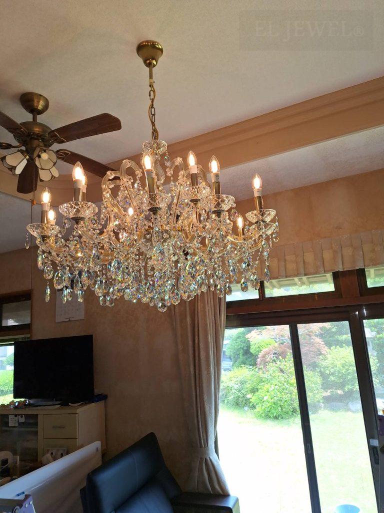 最新の海外インテリア照明の納品事例集 | クリスタルシャンデリアの清掃って効果があるのか?検証しました。|千葉県K様邸 最新の海外インテリア照明の納品事例集 | クリスタルシャンデリアの清掃って効果があるのか?検証しました。|千葉県K様邸